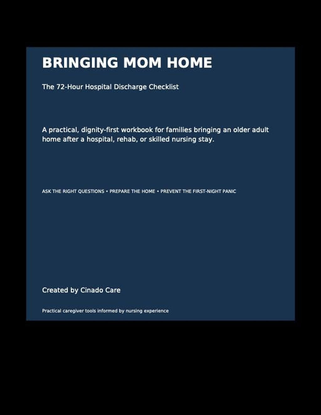 Hospital Discharge Checklist PDF - inside page preview 1